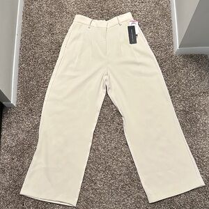 French Connection Cream Wide-Leg Trousers